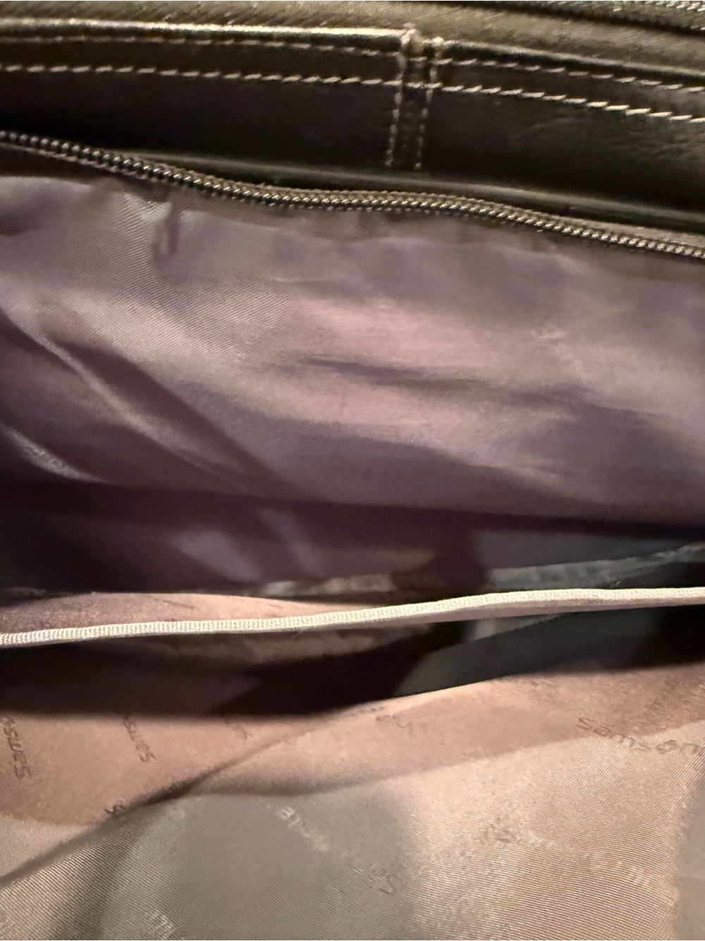 Samsonite Black Genuine Leather Laptop Briefcase Business Messenger Bag 16.5” - Picture 7 of 14
